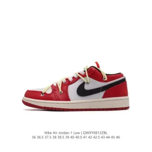 Jordan AJ1 Low Deconstructed Lace Up Basketball Sneakers 553558