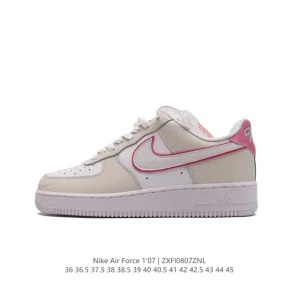 Nike Air Force 1 07 Low White Leather Sneakers for Men and Women