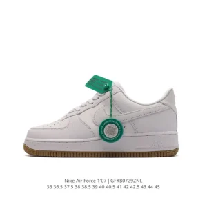 Nike Air Force 1 Low LV Monogram White Leather Sneakers