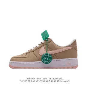 Nike Air Force 1 07 Low White Leather Sneakers with Air Cushion