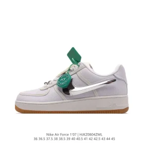Travis Scott x Nike Air Force 1 Low 35th Anniversary White Canvas Laser Swoosh