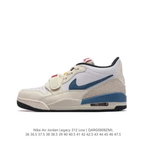 Jordan Legacy 312 Low Men's Basketball Shoes - Black & White