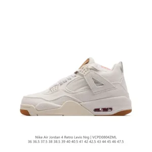 Jordan Levi's 4 Retro Black Denim Sneakers with Levi's Tag