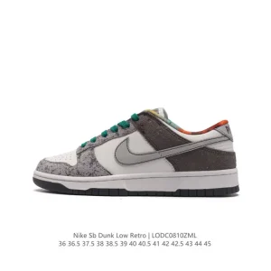 Nike SB Dunk Low Pro HF4840-068 Vintage Leather Skate Shoes for Men and Women