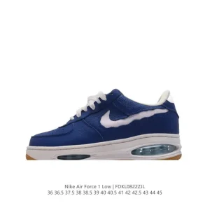 Nike Air Force 1 07 Low White Leather Sneakers with Air Cushion