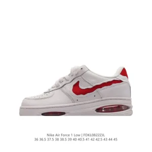 Nike Air Force 1 Low HF3630-101 White Leather Sneakers with Air Cushion Sole
