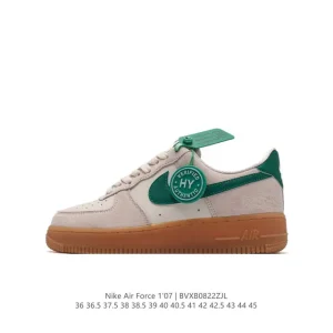 Nike Air Force 1 Low 07 White Leather Sneakers with Air Cushioning