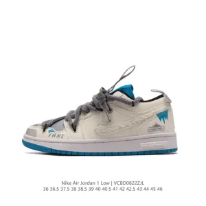 Nike Air Jordan 1 Low AJ1 Deconstructed Tie-Dye Low-Top Sneaker