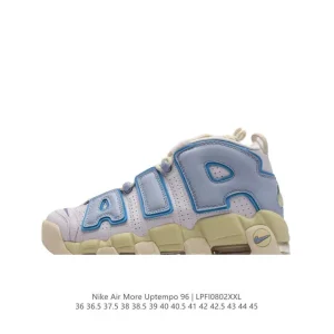 Nike Air More Uptempo 96 Men's Women's Retro Basketball Shoes with Visible Air Cushion