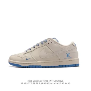 Nike Dunk Low Retro Louis Vuitton Collaboration Vintage Basketball Skateboarding Shoes