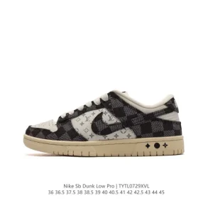 Nike Dunk Low Retro Louis Vuitton Collaboration Vintage Basketball Skate Shoes