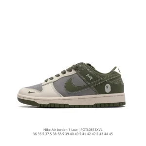 Air Jordan 1 Low Retro Classic Leather Basketball Shoes