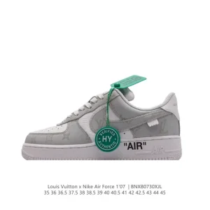Louis Vuitton x Nike Air Force 1 '07 Low Sneaker with Logo Brush Gift