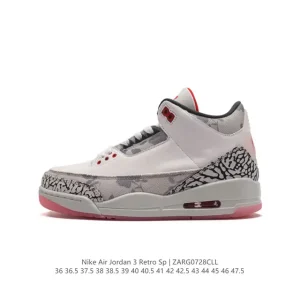 Jordan Air 3 Retro SE Men's Basketball Shoes White Black Cement