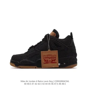 Jordan Air 4 Levi's Denim Edition Retro Basketball Shoes