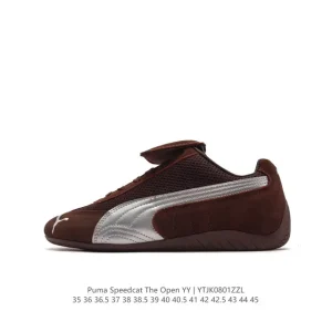 Puma Speedcat Open Yy Pink Brown Suede Retro Racing Sneakers