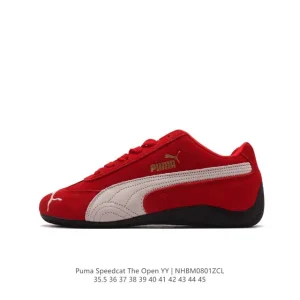 Puma Speedcat Open Yy Pink Brown Suede Mesh Retro Sneakers