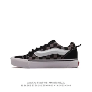 Vans Knu Skool Vr3 Lx Chunky Retro Skate Shoe in Suede Black White
