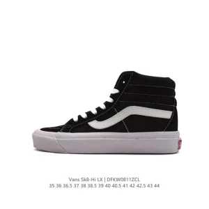 Vans Sk8-Hi Leather Blue High-Top Skate Shoes for Men and Women