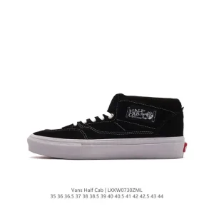 Vans Half Cab Leather Suede Mid Top Skate Shoes for Men and Women