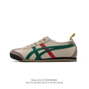 ASICS Onitsuka Tiger Mexico 66 Classic Vintage Leather Sneakers
