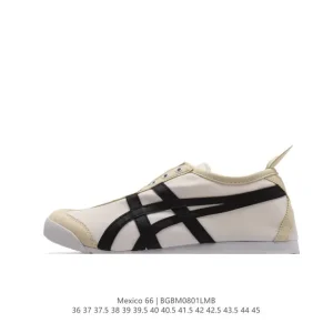ASICS Onitsuka Tiger Mexico 66 Slip On Vintage Canvas Comfort Sneakers