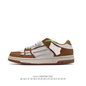 Amiri Skeleton Low-Top Sneakers Bone Shoes for Men and Women