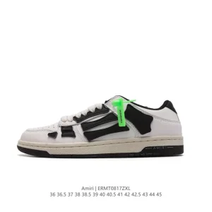 Amiri Skeleton Low Top Sneakers Bone Shoes for Men and Women