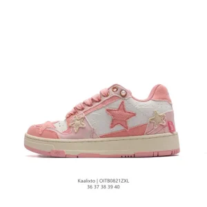 Kaalixto Star Chunky Heel Platform Sneakers Women Fashion Shoes