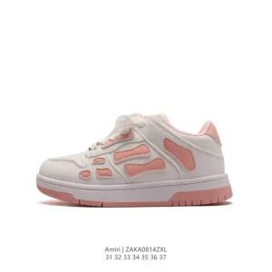 Amiri Skeleton Low Top Sneakers for Kids - Comfortable Breathable Casual Shoes