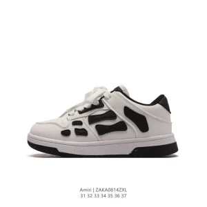 Amiri Skeleton Low-Top Sneakers for Kids - Breathable Leather Casual Shoes