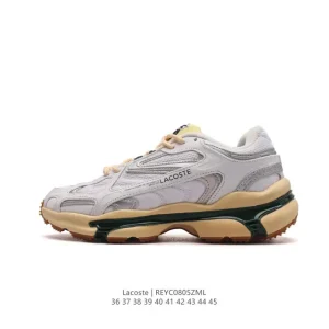 Lacoste Men's and Women's Chunky Sole Fashion Sneakers with Breathable Mesh Upper