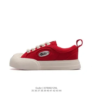Ouder Smiley Face Chunky Canvas Sneakers for Men and Women