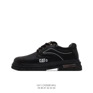 Cat Men's Classic Low-Top Leather Boots Breathable Casual Shoes