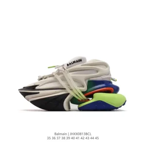 Balmain Low-Top Lace-Up Casual Sneakers for Men and Women