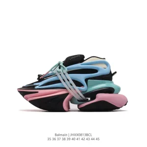 Balmain Low-Top Lace-Up Casual Sneakers for Men and Women