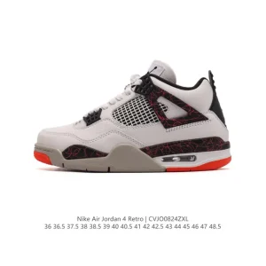 Jordan Air 4 Retro OG Men's Basketball Shoes Black White Cement