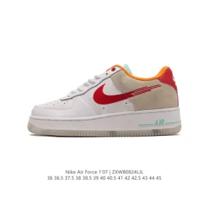 Nike Air Force 1 '07 Low White Leather Casual Sneakers for Men and Women