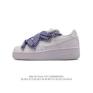 Nike Air Force 1 '07 Low Top Sneakers with Deconstruction and Double Laces