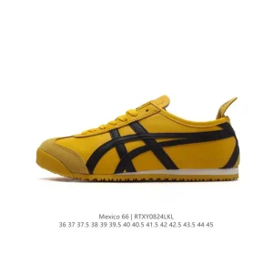 ASICS Onitsuka Tiger Mexico 66 Classic Retro Leather Sneakers for Men and Women