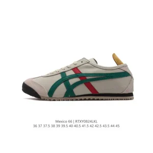 ASICS Onitsuka Tiger Mexico 66 Classic Leather Sneakers for Men and Women
