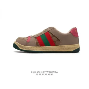 Gucci Screener Women Vintage Distressed Retro Sneakers