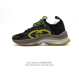 Gucci Rhyton Leather Platform Sneakers for Men and Women