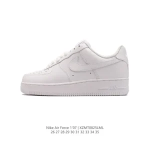 Nike Air Force 1 Low Kids Shoes CW2288 White Leather Casual Sneakers