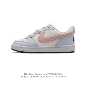 Nike Court Borough Low Unisex Leather Low-Top Sneakers with Mesh Tongue