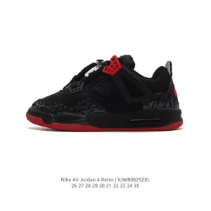 Jordan Air 4 Retro OG Kids Basketball Shoes White Red