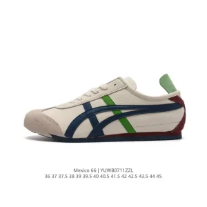 ASICS Onitsuka Tiger Mexico 66 Classic Vintage Leather Sneakers