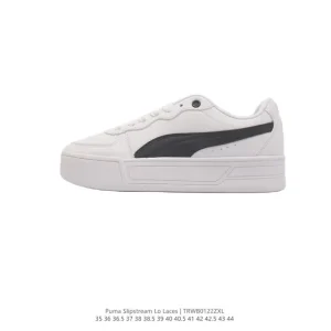 Puma Slipstream Laces White Leather Vintage Sneakers for Women