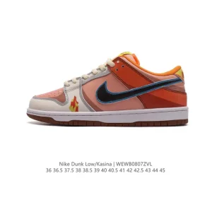 Nike Dunk Low Retro Leather Skateboarding Shoes Vintage Style