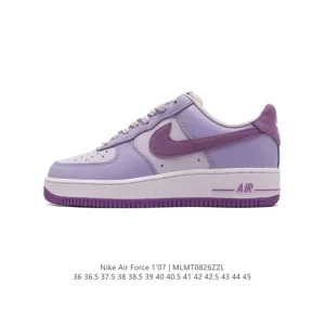 Nike Air Force 1 '07 Low White Leather Casual Sneakers with Air Cushioning